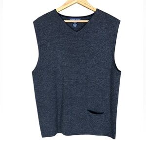 Garret Scott wool blend sweater vest Charcoal gray color Size XL